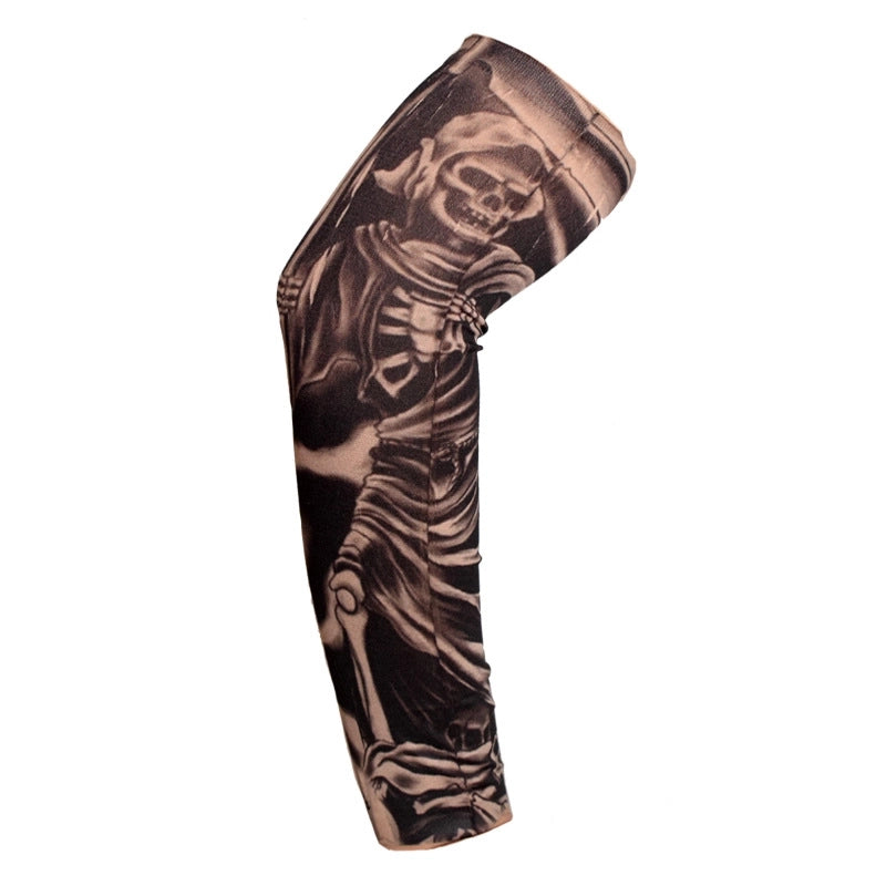 Unisex Punk Cool Style Stripe Skull Polyester Arm Sleeves