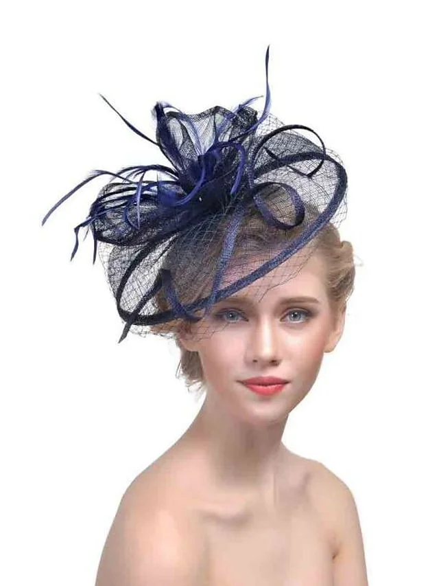 Women's Hair Clip Party Accessories Flower Feather Solid Color Vintage Headwear