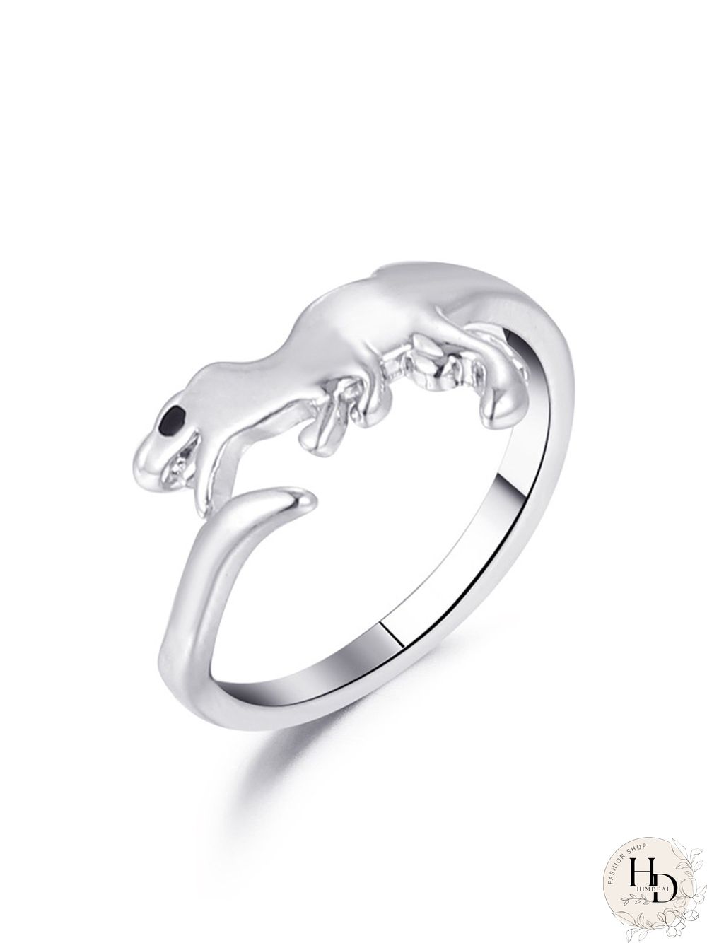 Metal Dinosaur Open Ring