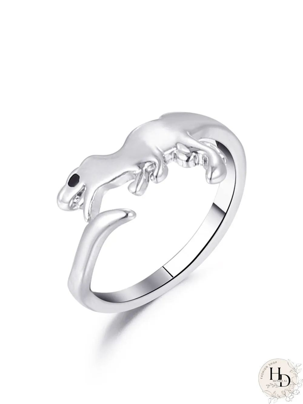 Metal Dinosaur Open Ring