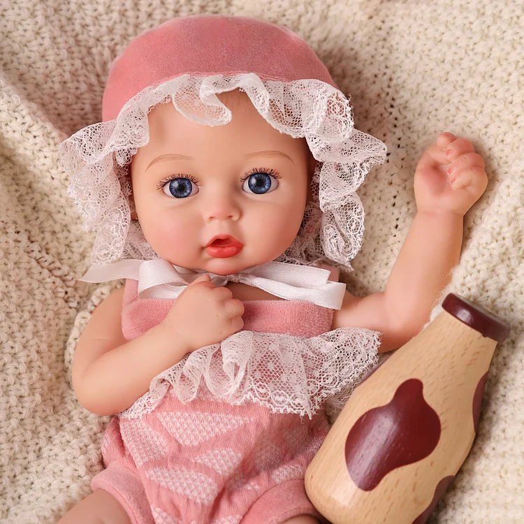 Babeside Phoebe 12" Realistic Silicone Quiet Baby Newborn Girl Building Lovely Memories