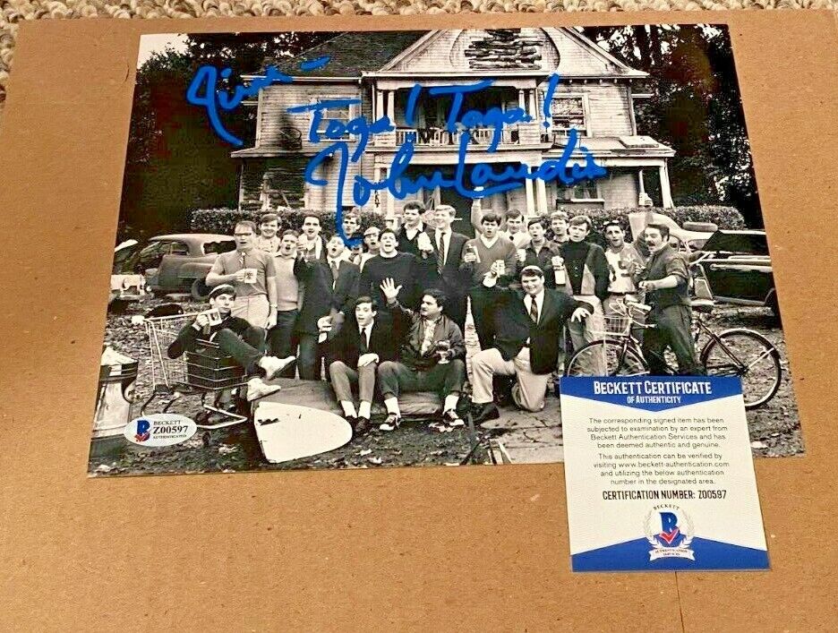 JOHN LANDIS SIGNED ANIMAL HOUSE 8X10 Photo Poster painting BECKETT CERTIFIED