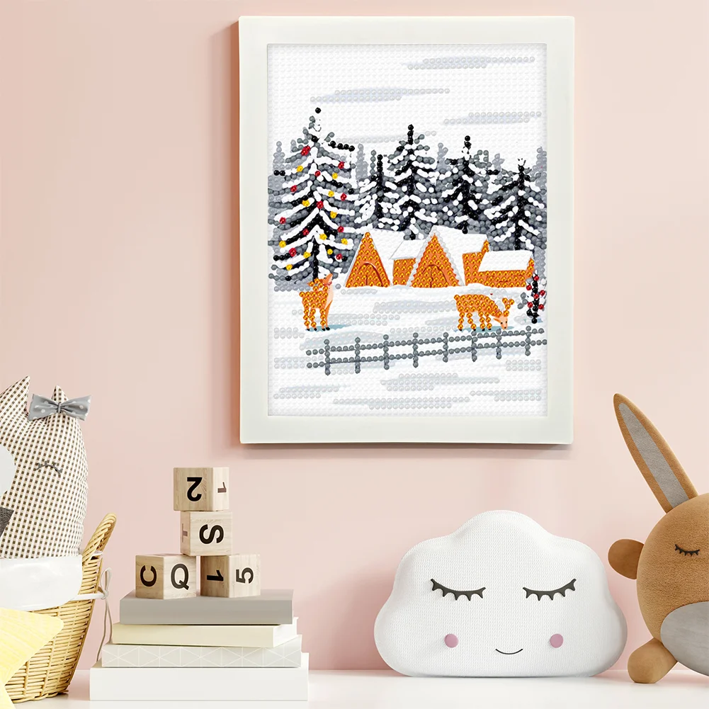 DIY Landscape Full Drill Diamond Painting for Beginners(Canvas|15*20cm)【with Plastic Frame】