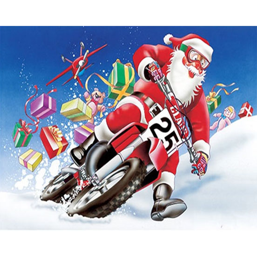 

Santa Claus Riding - Round Drill Diamond Painting - 40*30CM, 501 Original