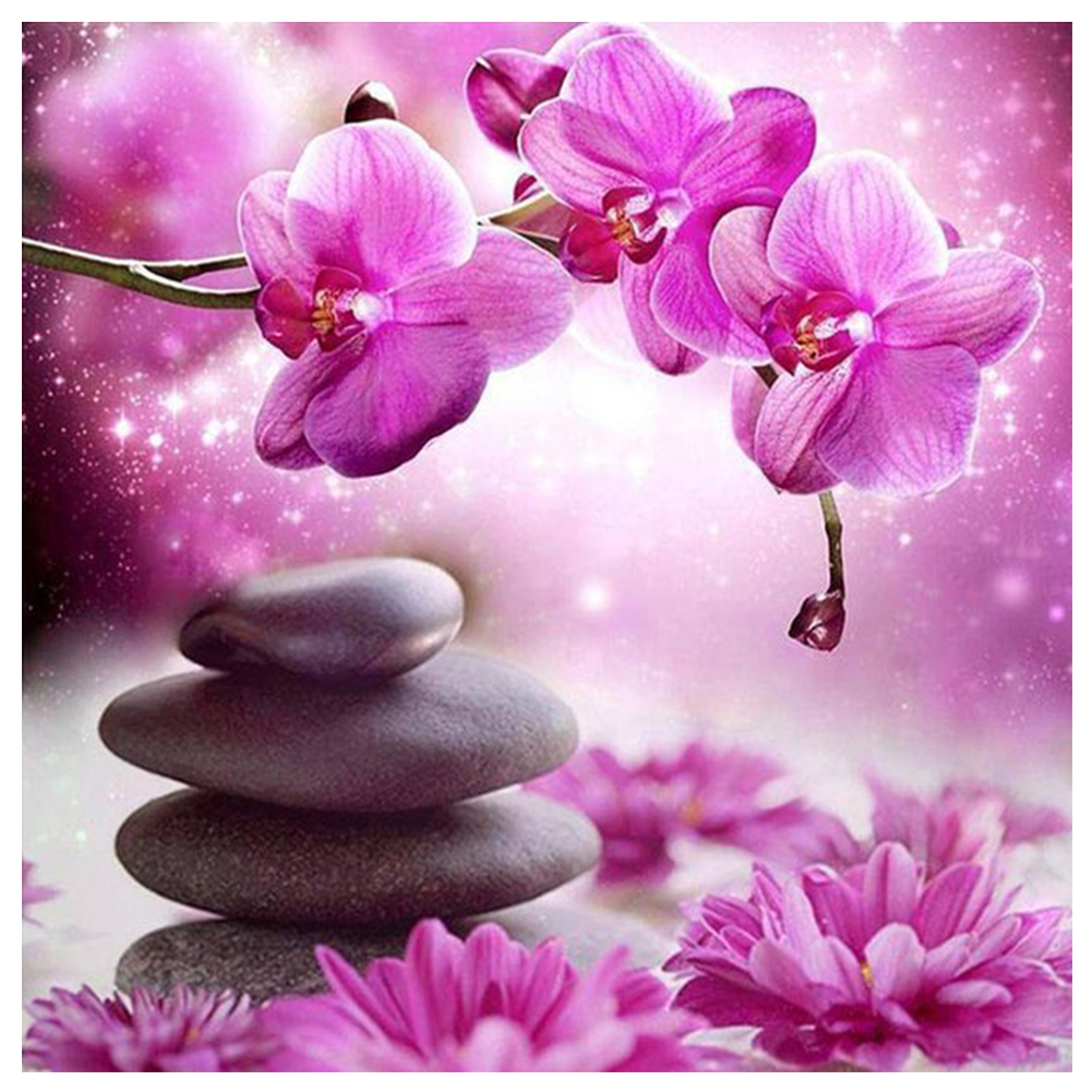 

Phalaenopsis Zen Stone - Round Drill Diamond Painting - 40*40CM, 501 Original