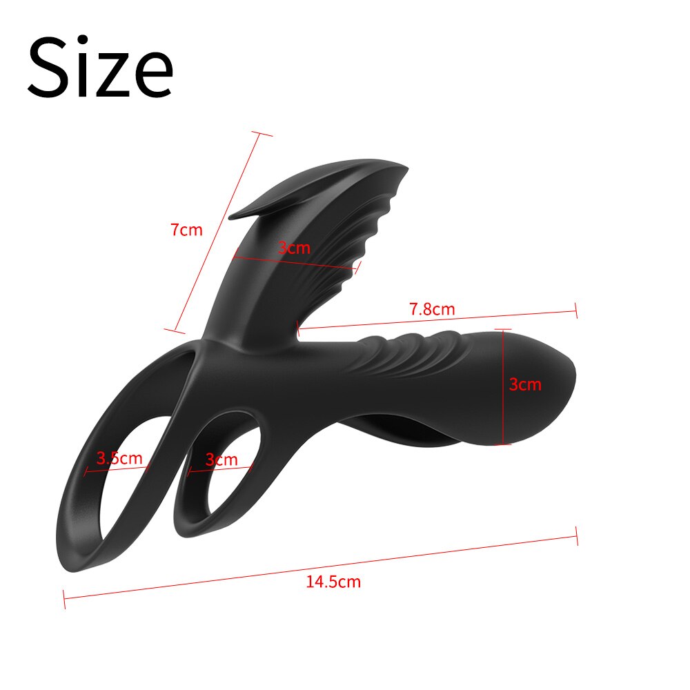 Elastic Silicone Vibrating Cock Ring for Enhanced Intimacy