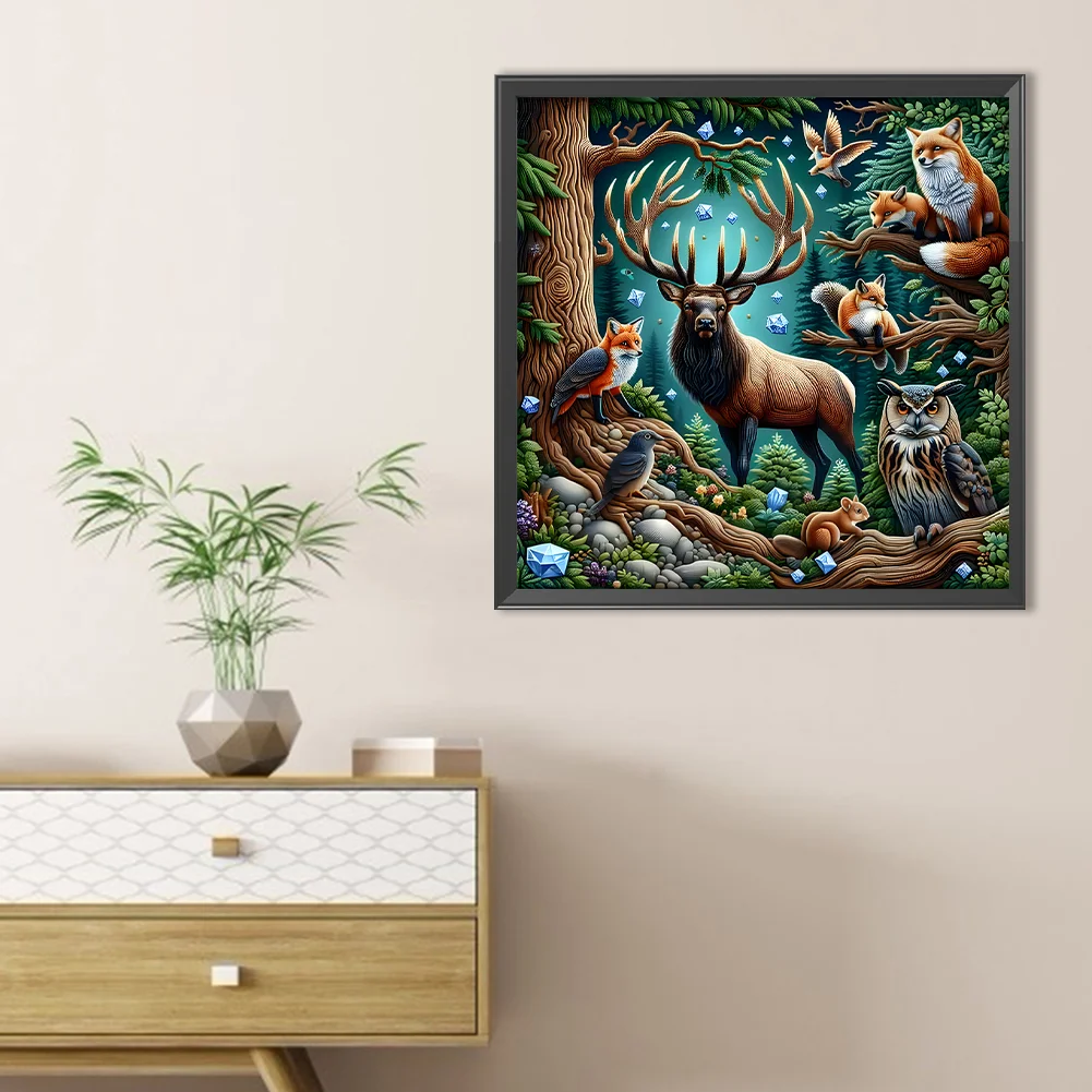 Diamond Painting - Full Round Drill - Reindeer(Canvas|40*40cm)