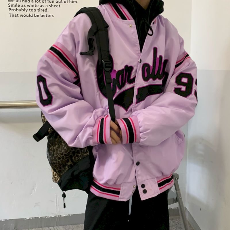 Korean Coats Women Jacket High Street 2021 New Spring/autumn Korean Harajuku Port Style Baseball Uniform Couple Loose Bf Jackets