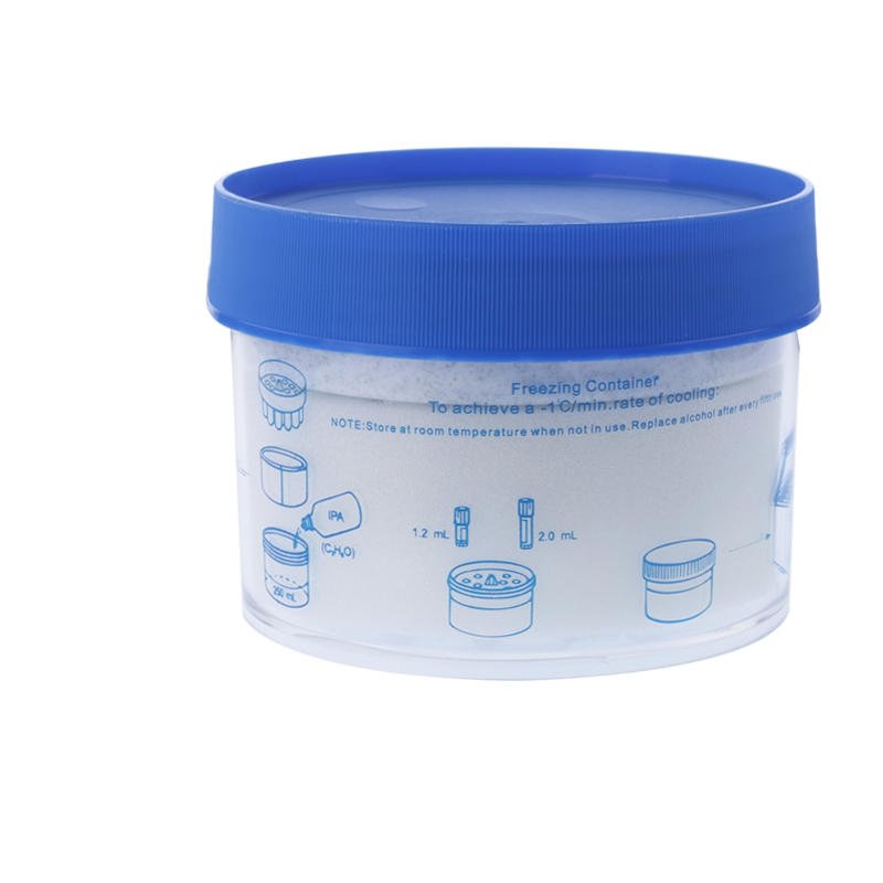 Cryo-Safe -1℃(-33.8℉) Freezing Container, Polycarbonate Jar with High-Density Polyethylene Closure, 18-Place Tube Holder - MUHWA