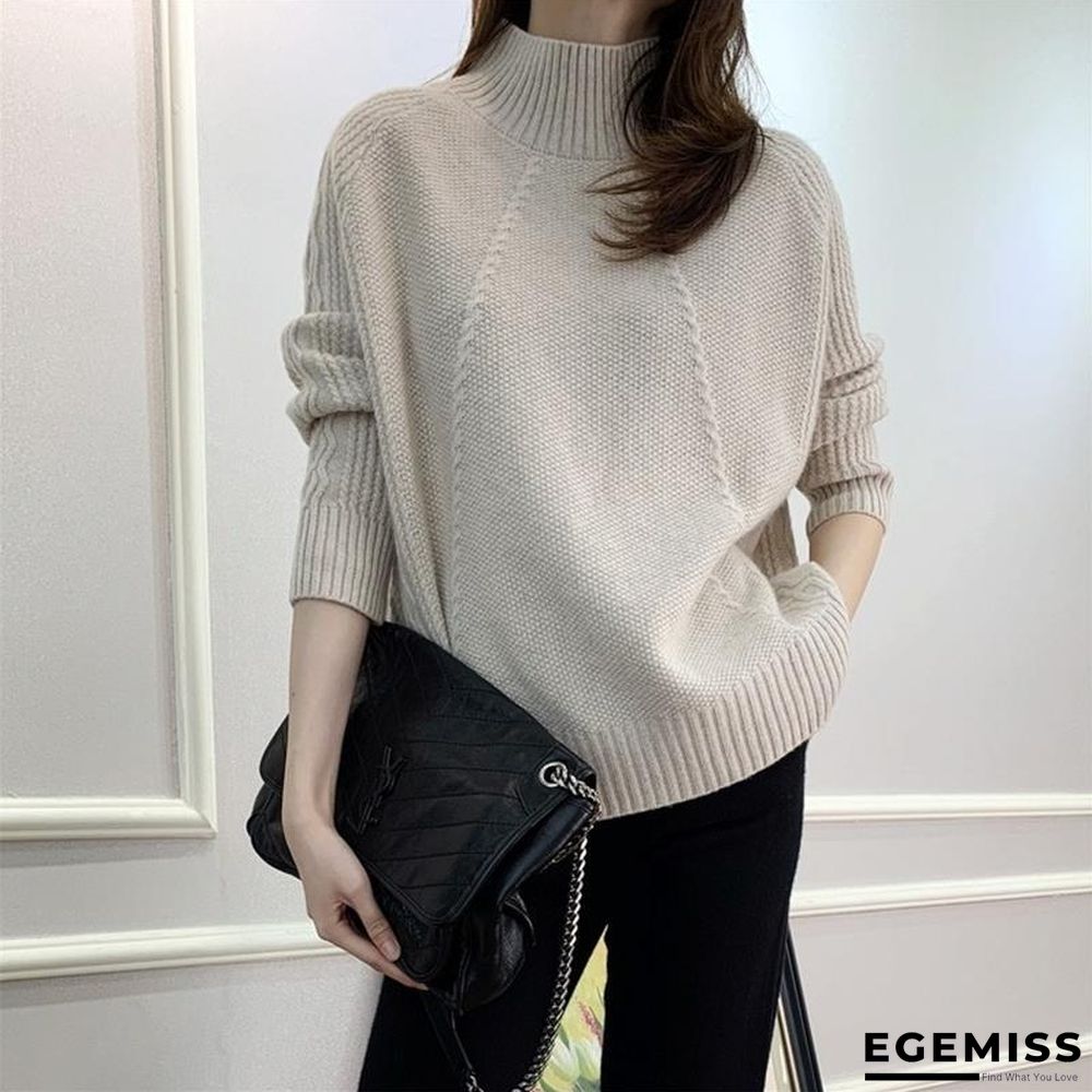 Half-neck Thick Loose Lazy Sweater | EGEMISS