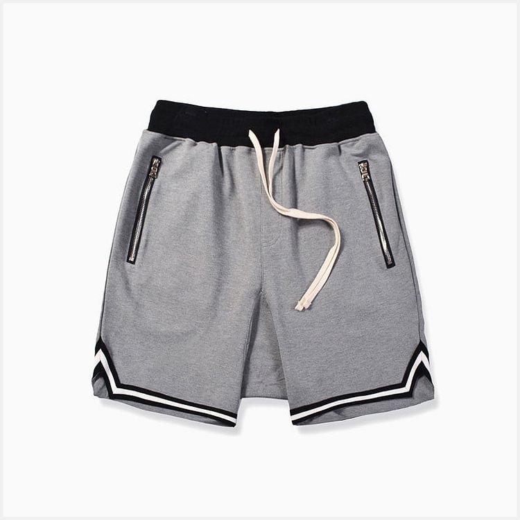 Men's Summer Zipper Shorts Large Size Retro Sports Casual Pants Men Pant
