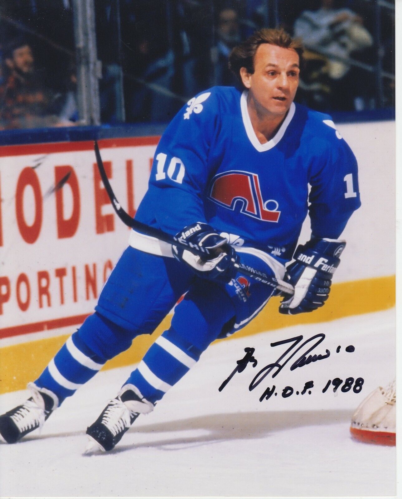 Guy Lafleur With HOF 88 0# 8x10 Signed Photo Poster painting w/ COA Quebec Nordiques -