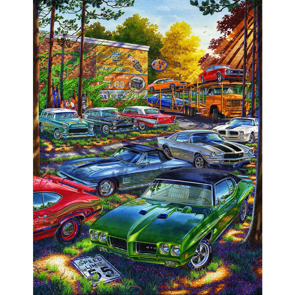 

Forest Parking Lot - Round Drill Diamond Painting - 35*45CM, 501 Original