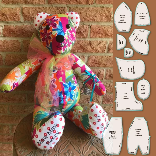 Memory Bear Template Ruler Set For Doll Clothing Cutting Size