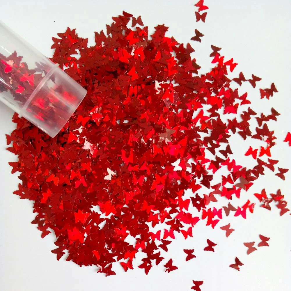 Holographic Butterfly Nail Sequins Laser Glitter Iridescent Flakes Paillette 3D Manicure Tools Nail Art Decoration-Nail Inspo