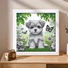 5D DIY Partial Special Shaped Drill Diamond Painting Kit Dog Decor With Frame Kit 18x18cm