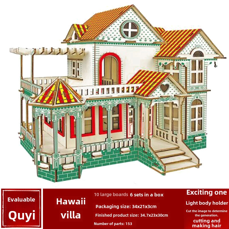 Stall Supply Children’s Wooden 3D Puzzle Adult Puzzle Christmas Building Handmade Educational Model Toy