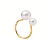 U Shape Pearls Golden Silver Catering Napkin Ring