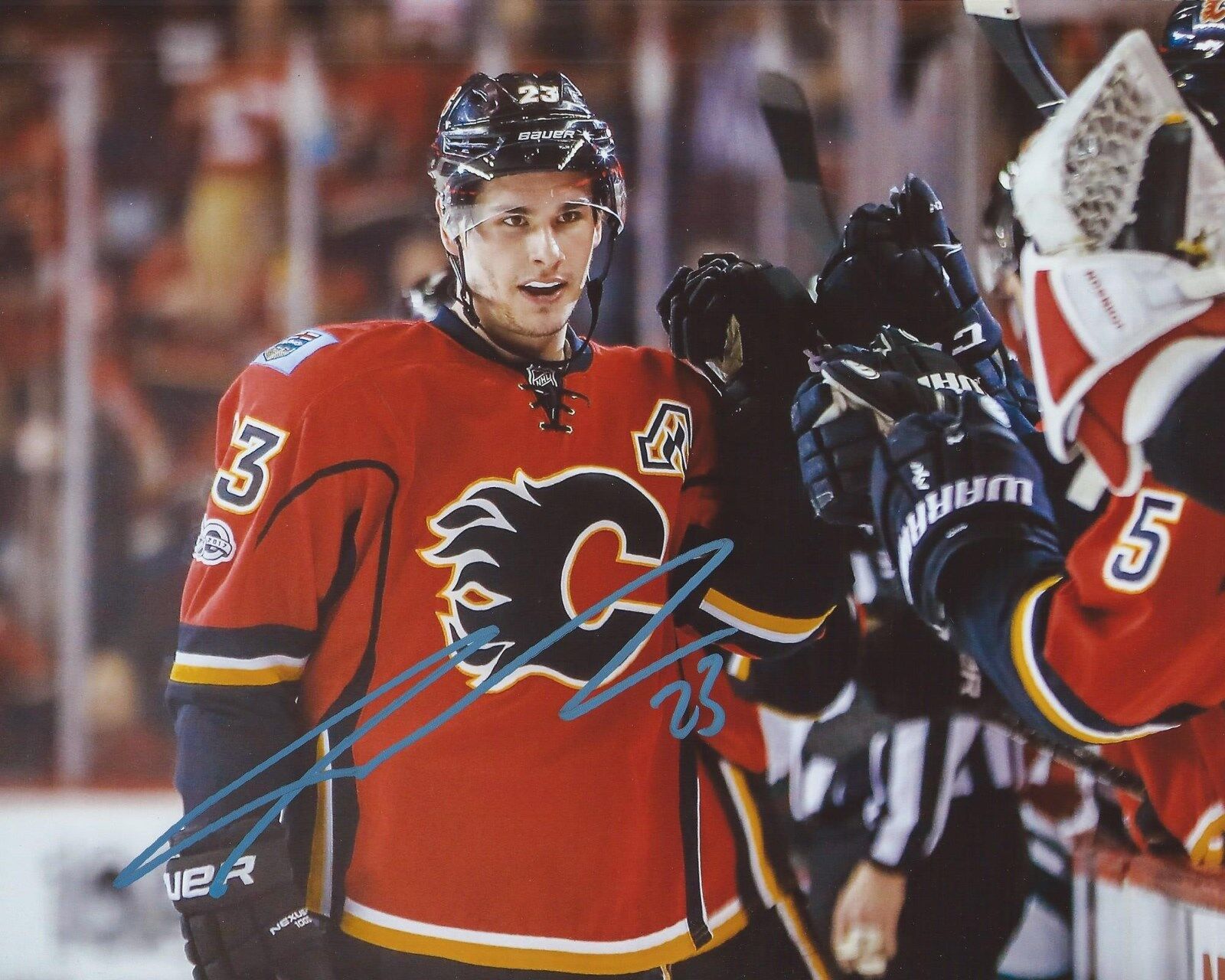 Sean Monahan Signed 8x10 Photo Poster painting Calgary Flames Autographed COA D