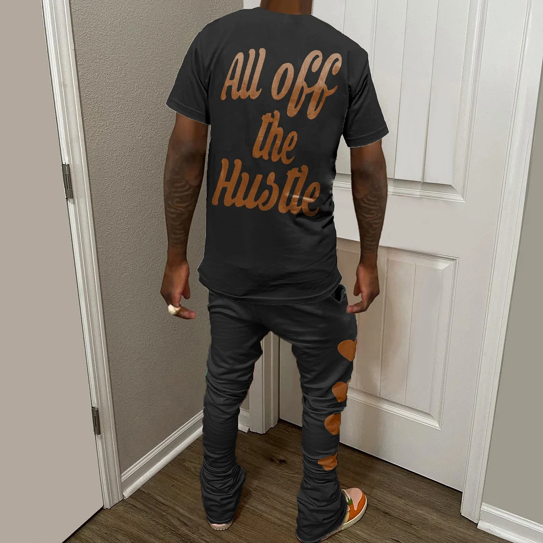 All Of The Hustle Print Two Piece Set