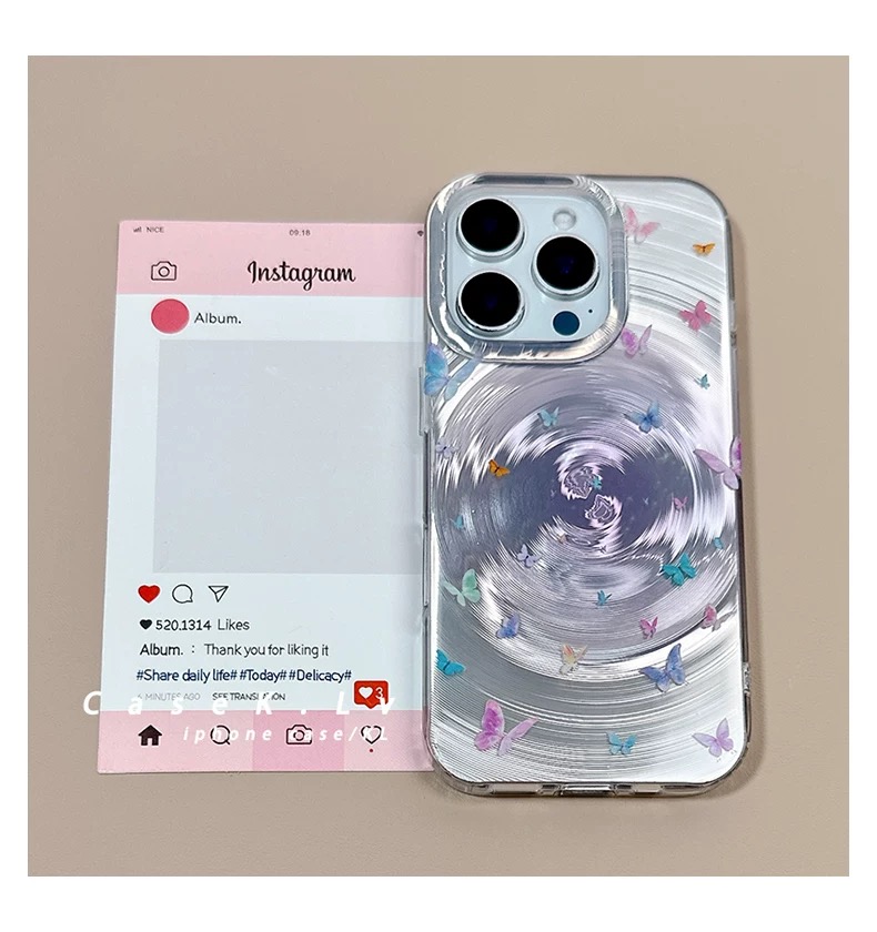 Laser Butterfly Sfumato Phone Case for iPhone