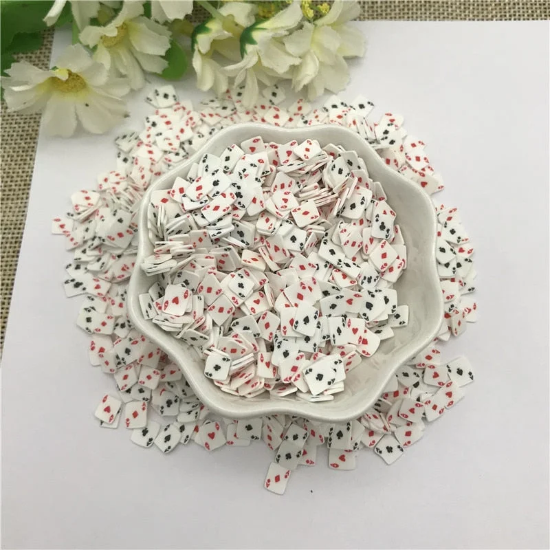 20g 5mm Playing cards for Resin DIY Supplies Nails Art Polymer Clear Clay accessories DIY Sequins scrapbook shakes Craft
