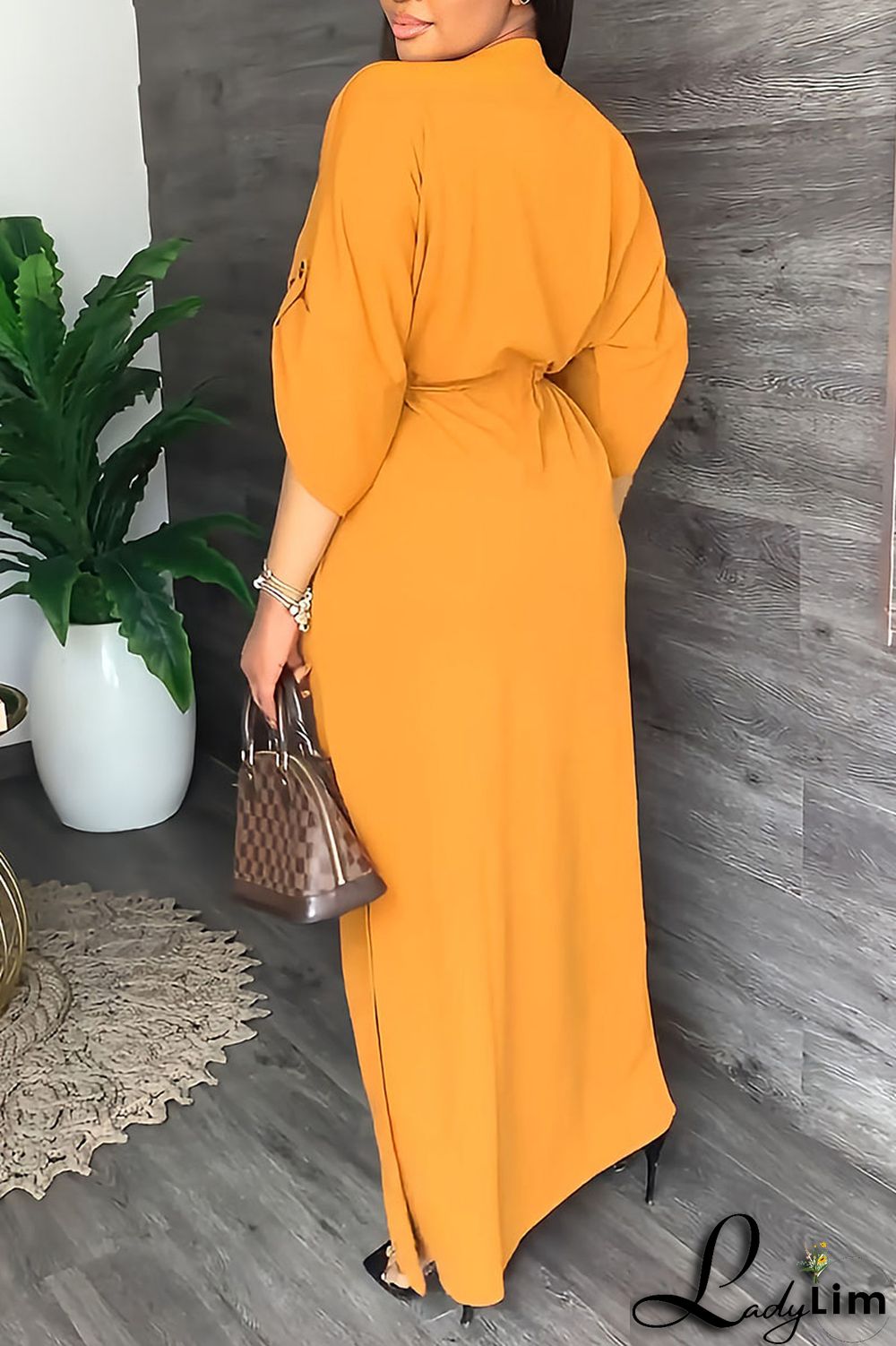 White Casual Solid Patchwork V Neck Straight Dresses