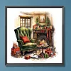 >SALE<5D DIY Full Round Drill Diamond Painting Indoor Sofa Kit Home Decor 30x30cm