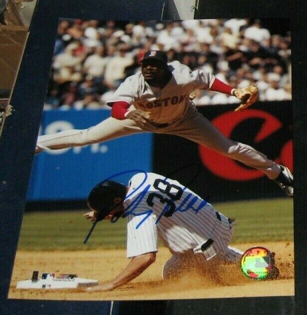 Pokey Reese Boston Red Sox SIGNED AUTOGRAPHED Photo Poster painting FILE 8x10 COA Baseball