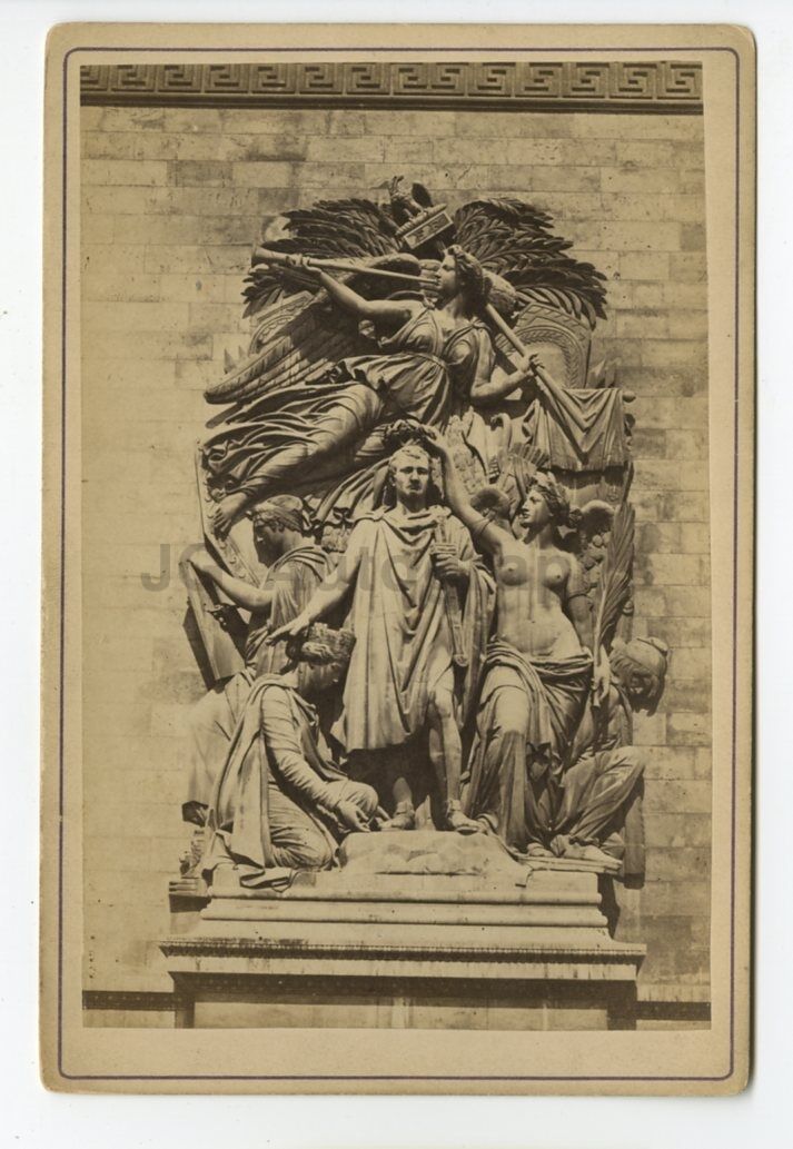 Paris, France - Original 19th Century Cabinet Card Photo Poster painting - Arc de Triomphe