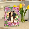 Special Shape Pink Lily Table Top Diamond Painting Frame Kits for Families