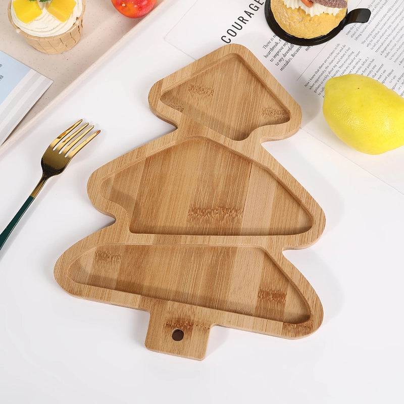 Christmas Casual Solid Color Bamboo Plate 1 Piece