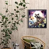 Diamond Painting -DIY Round Dril Purple Grapes Civet Cat(40x40cm)