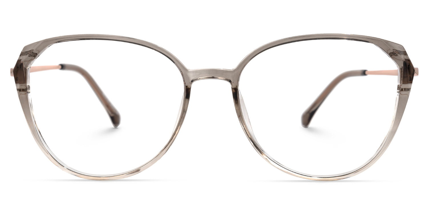 Beata Grau Rund Brille Grau