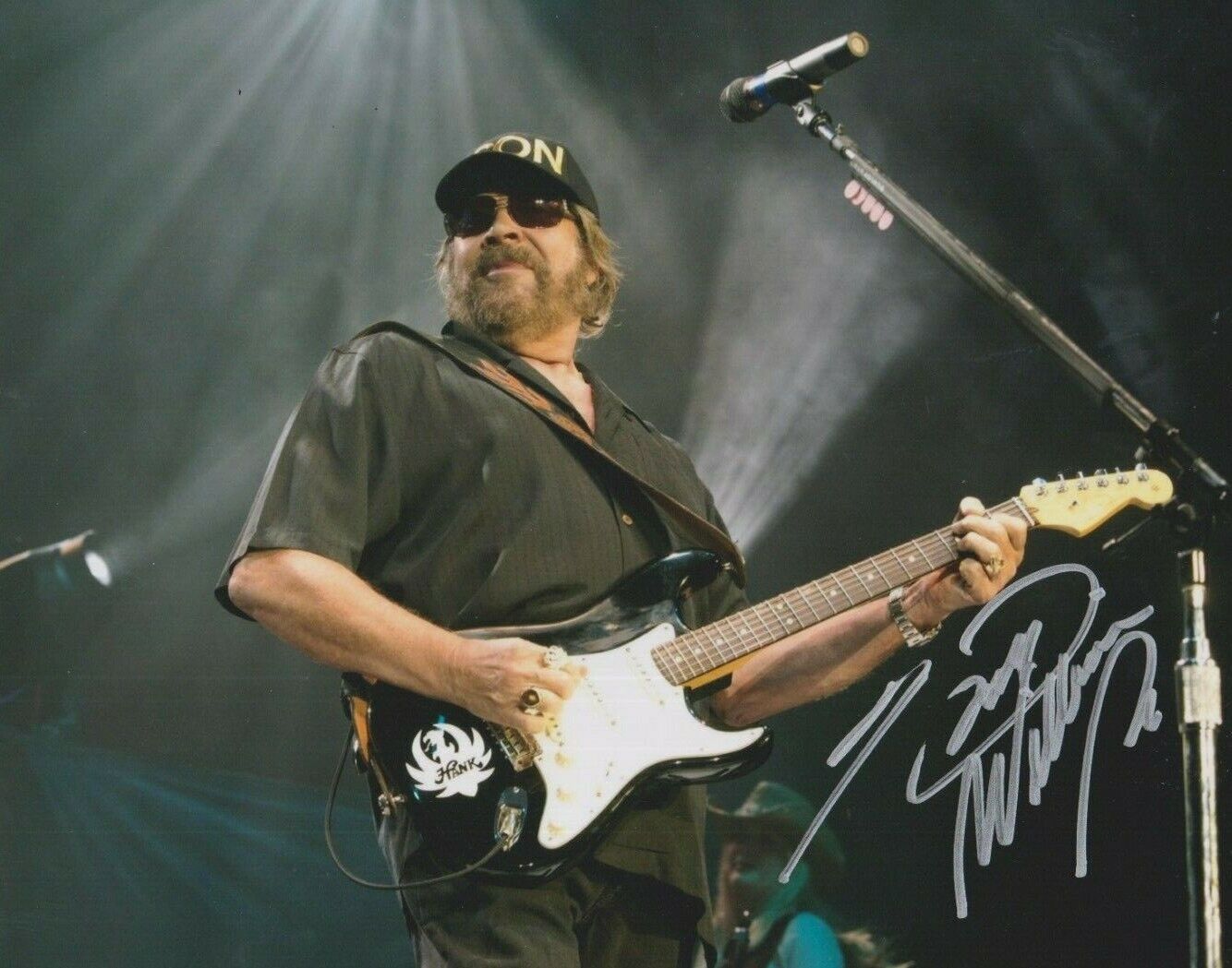 Hank Williams Jr **HAND SIGNED** 8x10 Photo Poster painting ~ Country music ~ AUTOGRAPHED