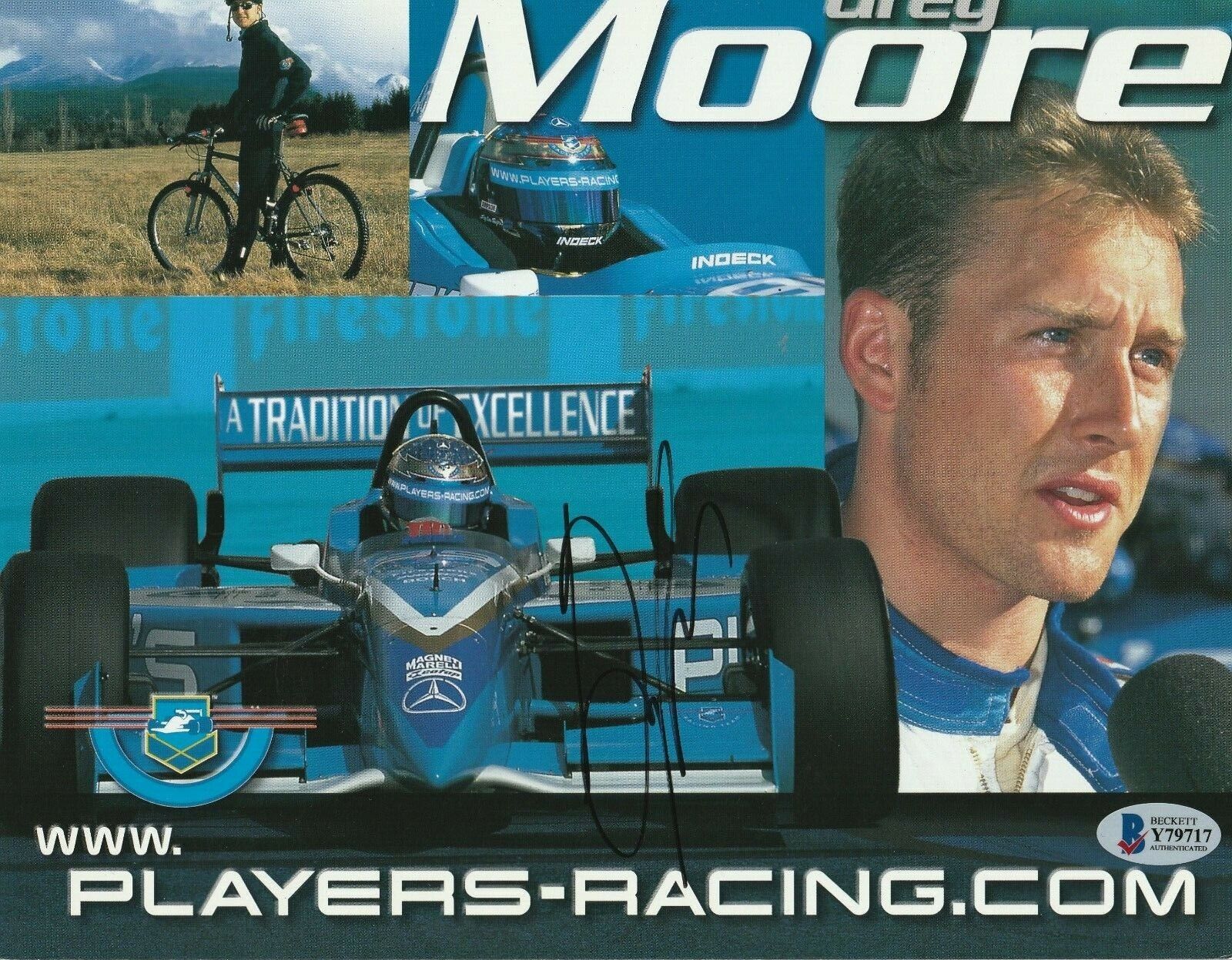 GREG MOORE Signed 8x10 Photo Poster painting CARD with Beckett COA