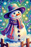Luxury AB Velvet Diamond Painting Kit - Snowman