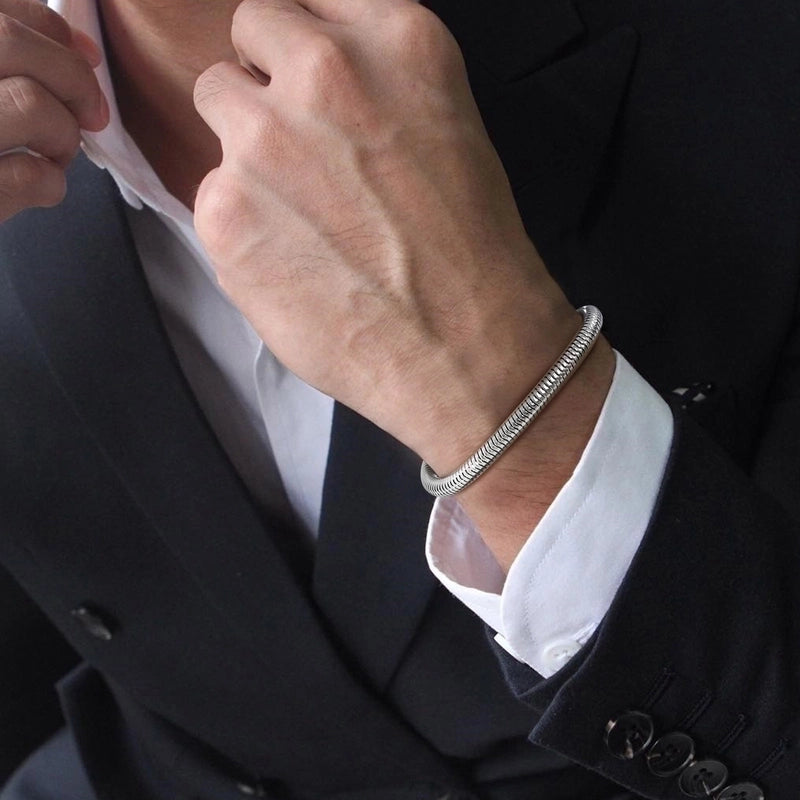 Minimalist Solid Color 201 Stainless Steel Buckle 18K Gold Plated Men’s Bracelets