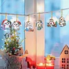 (US Local)6pcs Xmas Owl  DIY Diamond Painting Art Pendant Wall Door Decoration