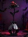 Gothic Floral Flower Model Set Eye-Catching Table Centerpiece Horror Skeleton Bouquet Building Set for Adults Kids Holiday Birthday Gift (Dahlia)