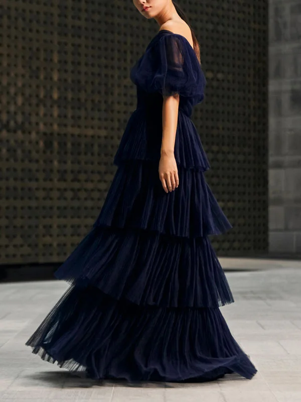 Tiered Organza Airy Strapless Women's Dress