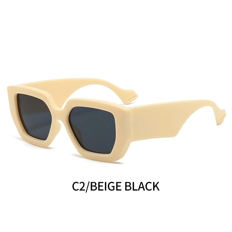 Minimalist Commute Color Block Solid Color Pc Square Full Frame Women’s Sunglasses