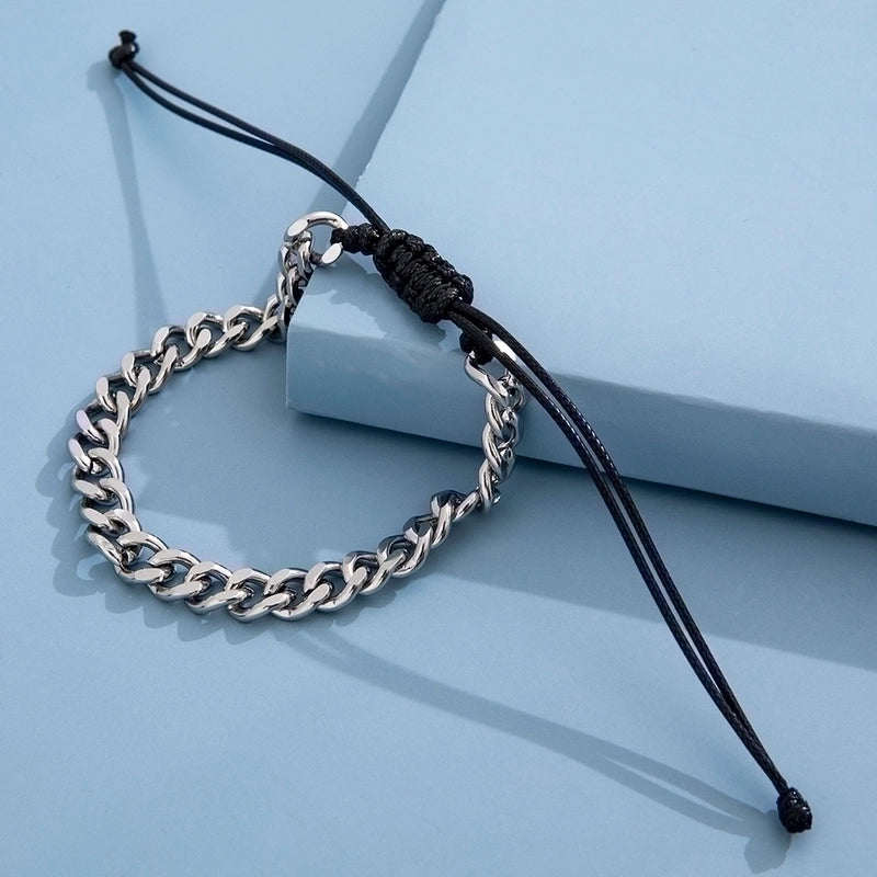 Hip-hop Geometric Stainless Steel Plating Men’s Bracelets 1 Piece