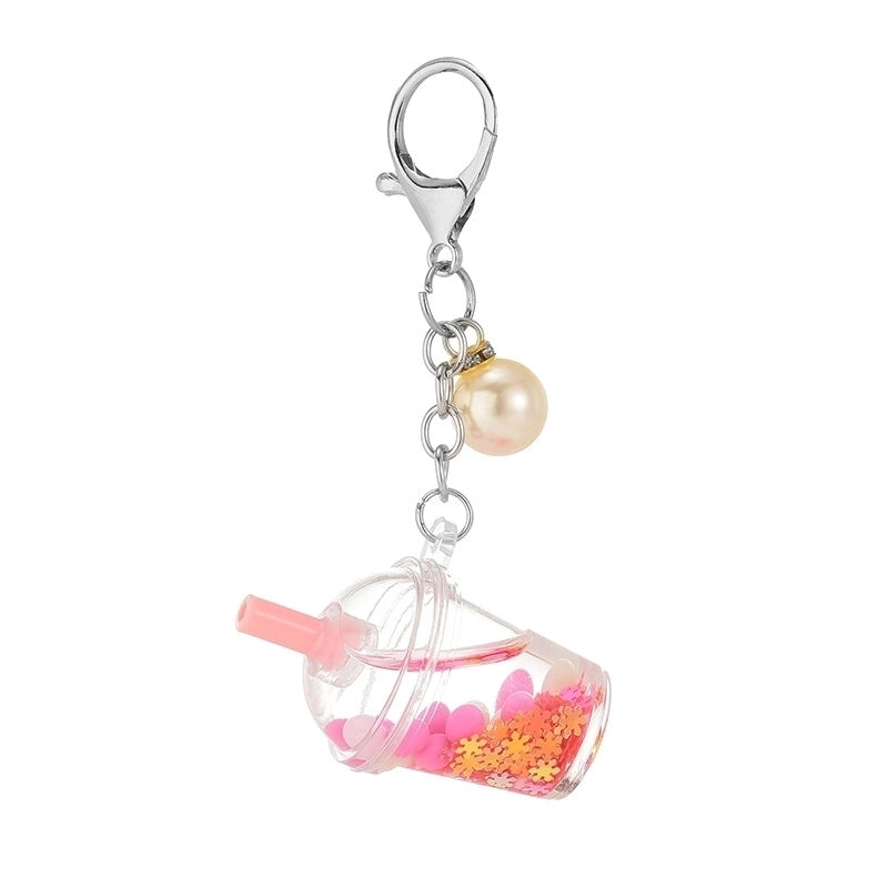 Cartoon Style Cute Cup Arylic Women’s Bag Pendant Keychain