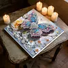 Kit d&rsquo;art diamant&eacute; de perceuse en forme sp&eacute;ciale bricolage de papillon fleur avec cadre 25x25cm