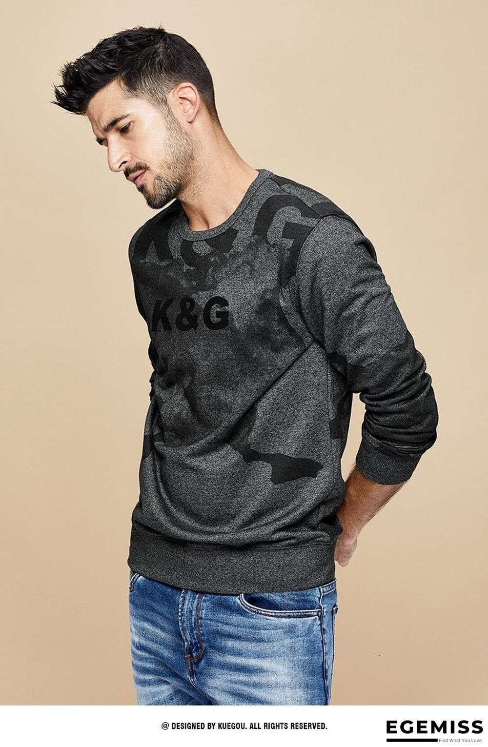 Men Autumn Cotton Black Print Letter Sweatshirts Fashion Japanese Streetwear Hip Hop Male Clothes Plus Size Top | EGEMISS