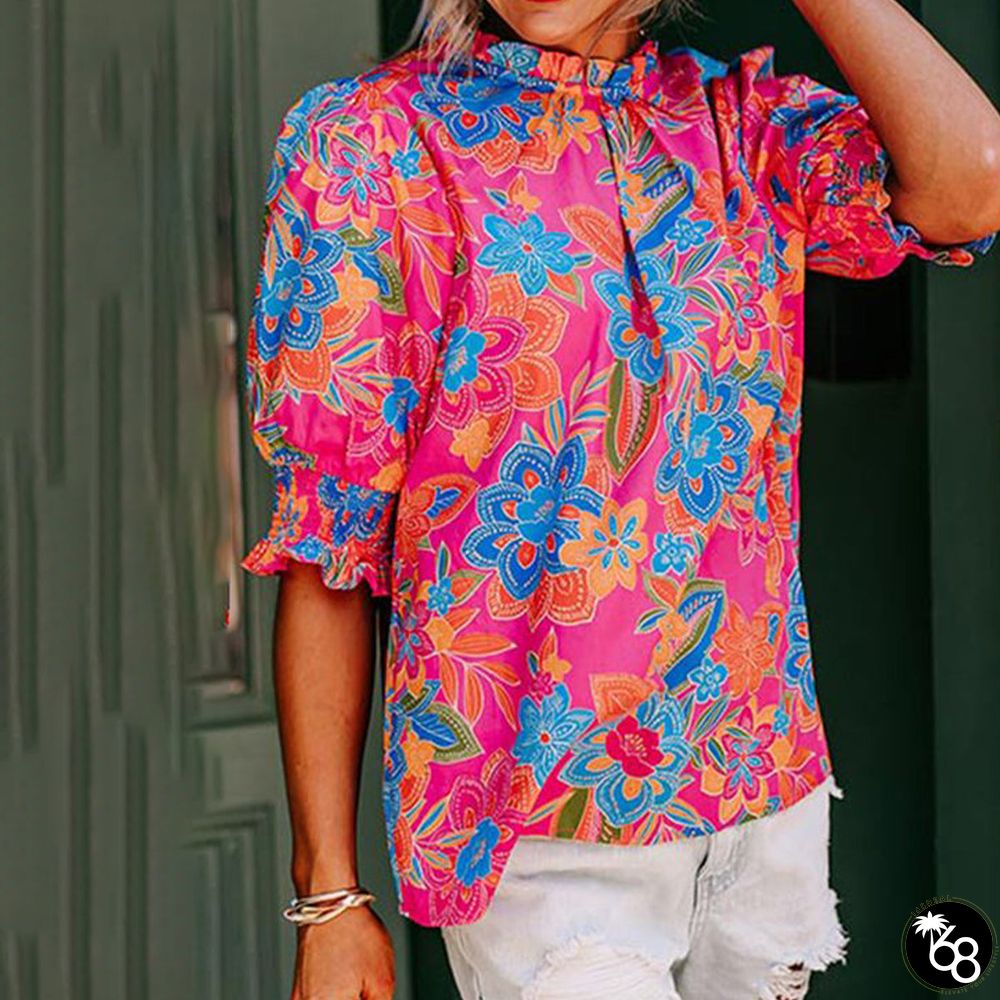 Sweet Pink Round Neck Top | 168DEAL