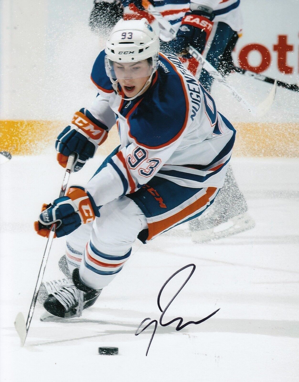 RYAN NUGENT-HOPKINS signed (EDMONTON OILERS) HOCKEY 8X10 Photo Poster painting W/COA #2