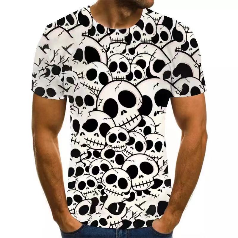 

Skull - 3D Printed Men T Shirt, 501 Original