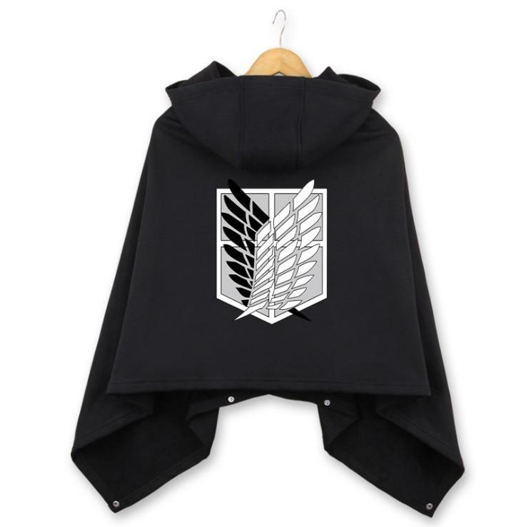 Attack on Titan Shingeki no Kyojin Advancing Giants Black Cape Cloak Cosplay Costume
